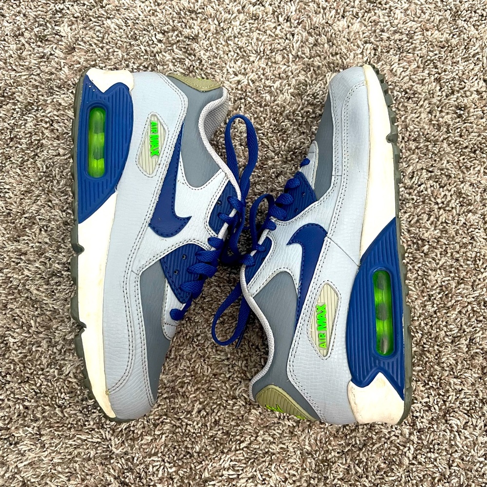 nike air max 90 sneakers ‘cool grey blue’ size 5.5 youth / women’s 7